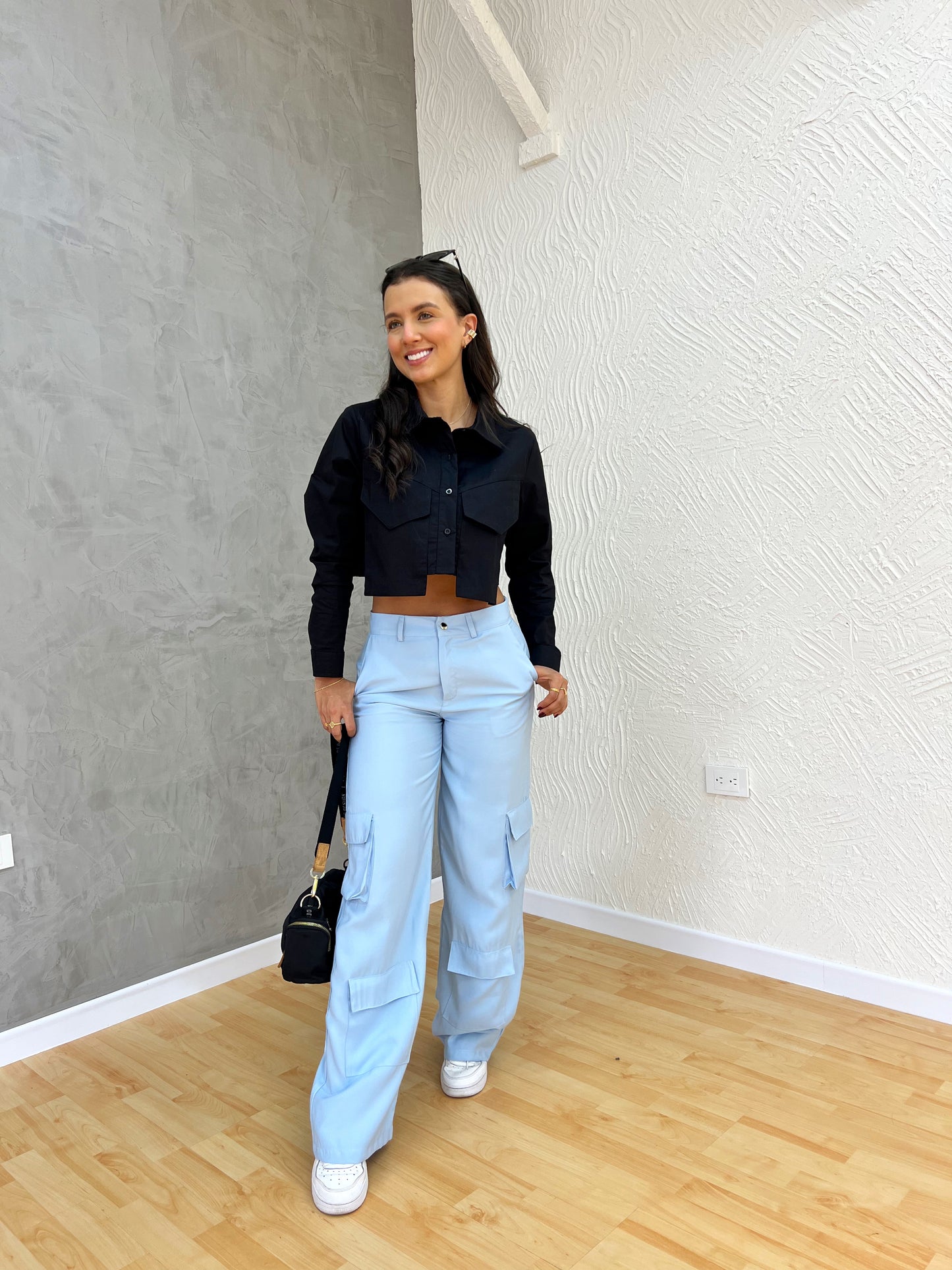 Pantalón Cargo Boston Celeste