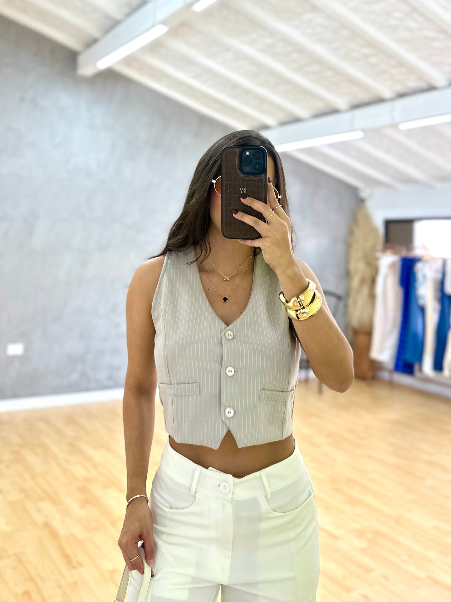 Chaleco Pandora Gris Claro