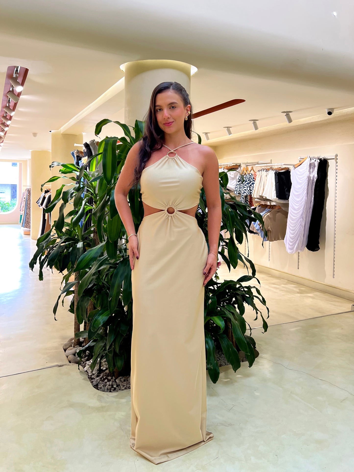 Vestido Amatista Dorado