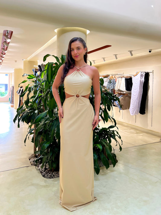 Vestido Amatista Dorado