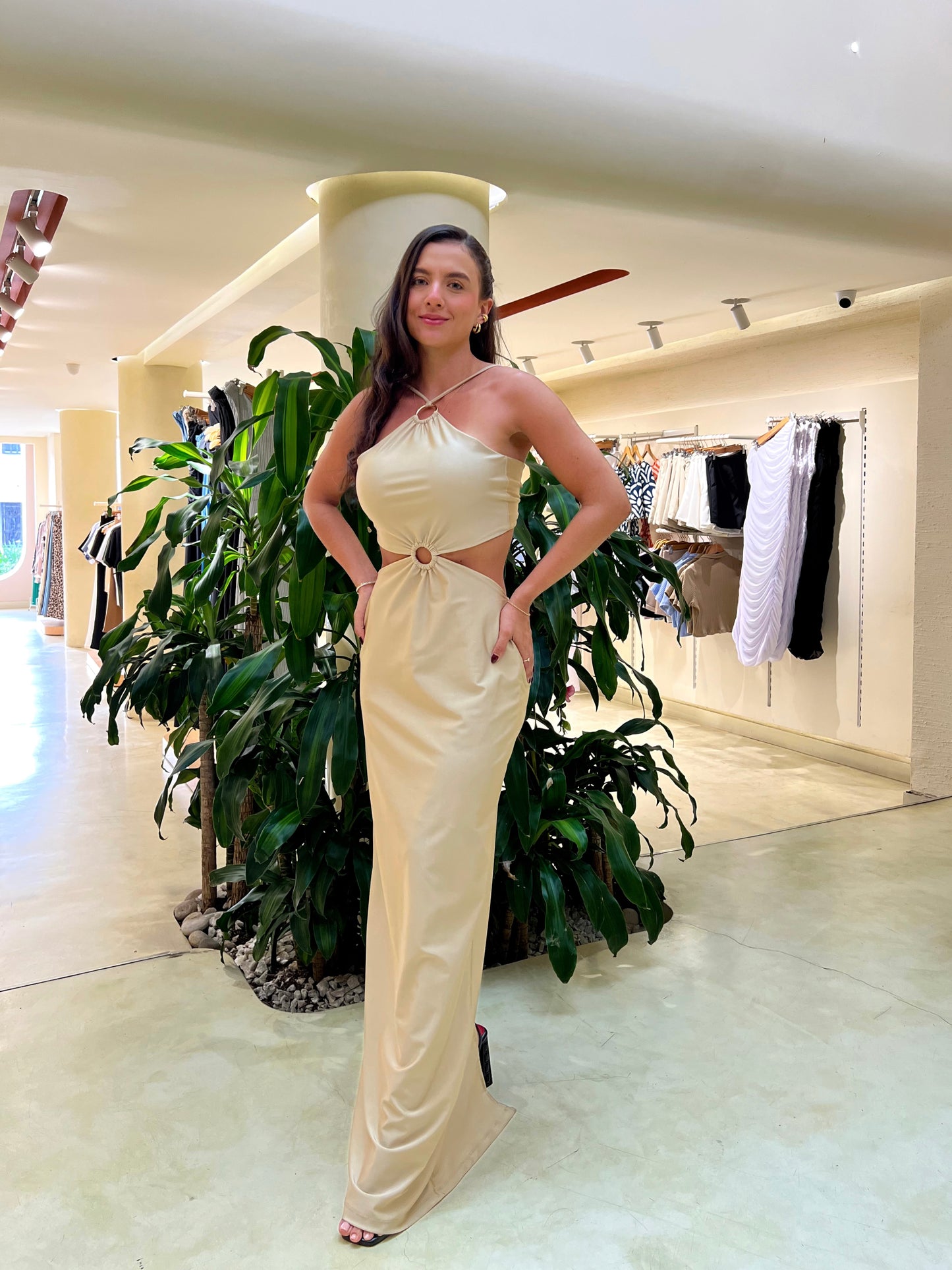 Vestido Amatista Dorado