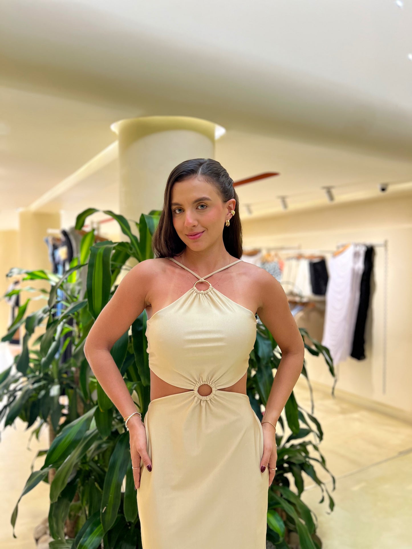 Vestido Amatista Dorado