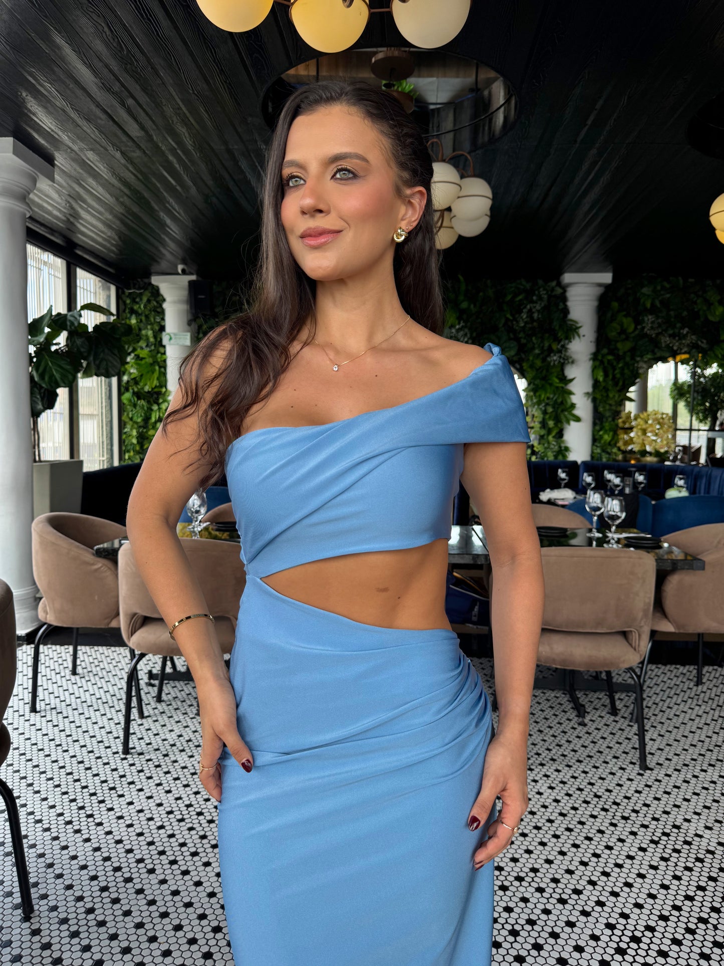 Vestido Ópalo Celeste