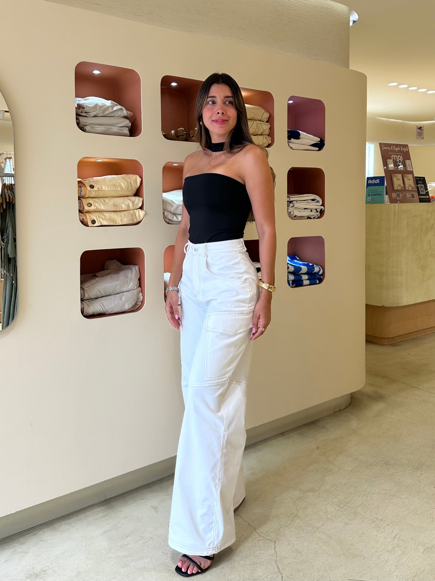 Pantalón Cargo Milán Blanco