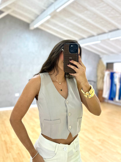 Chaleco Pandora Gris Claro