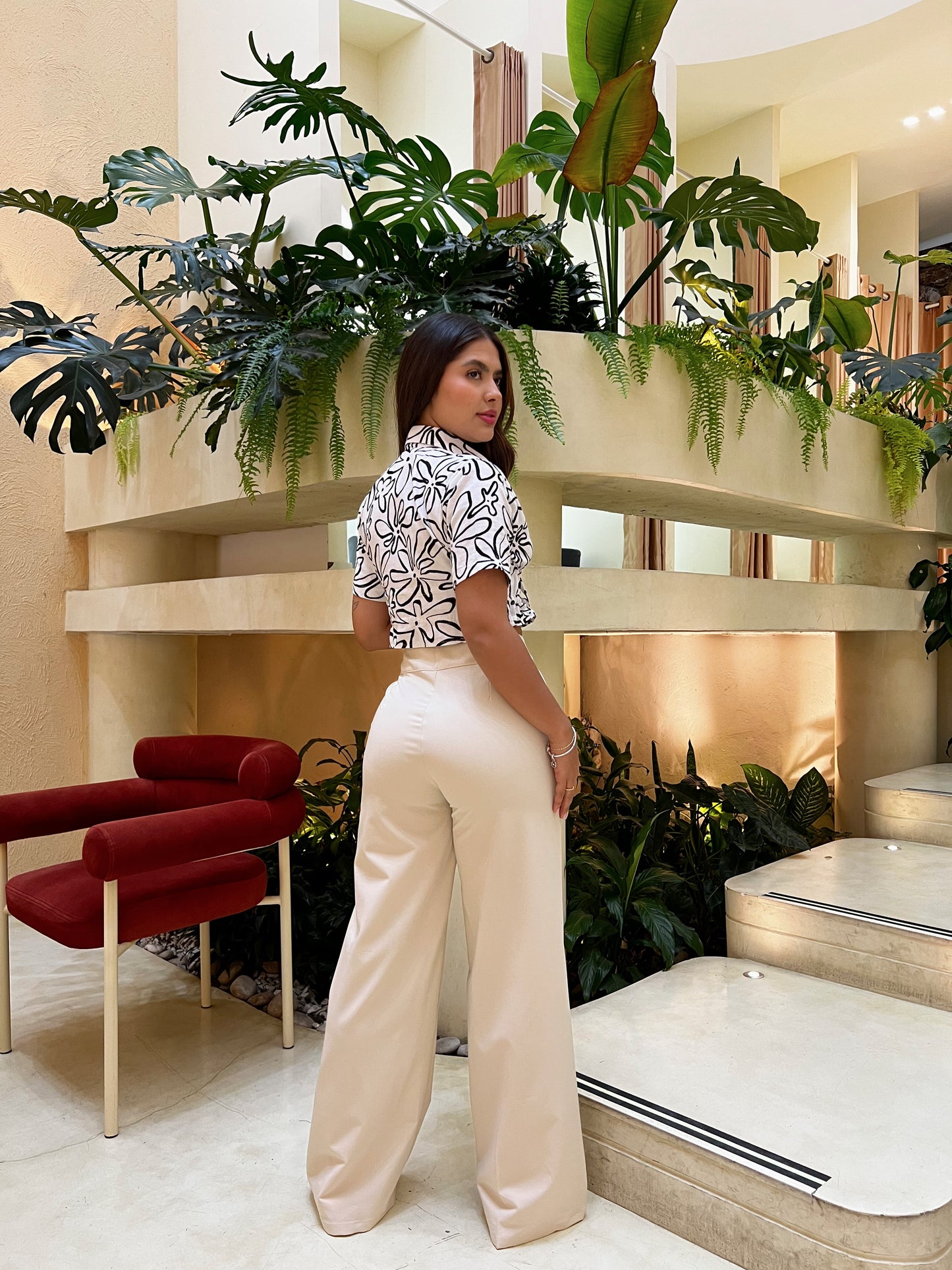 Blusa Berlín Negra Estampada