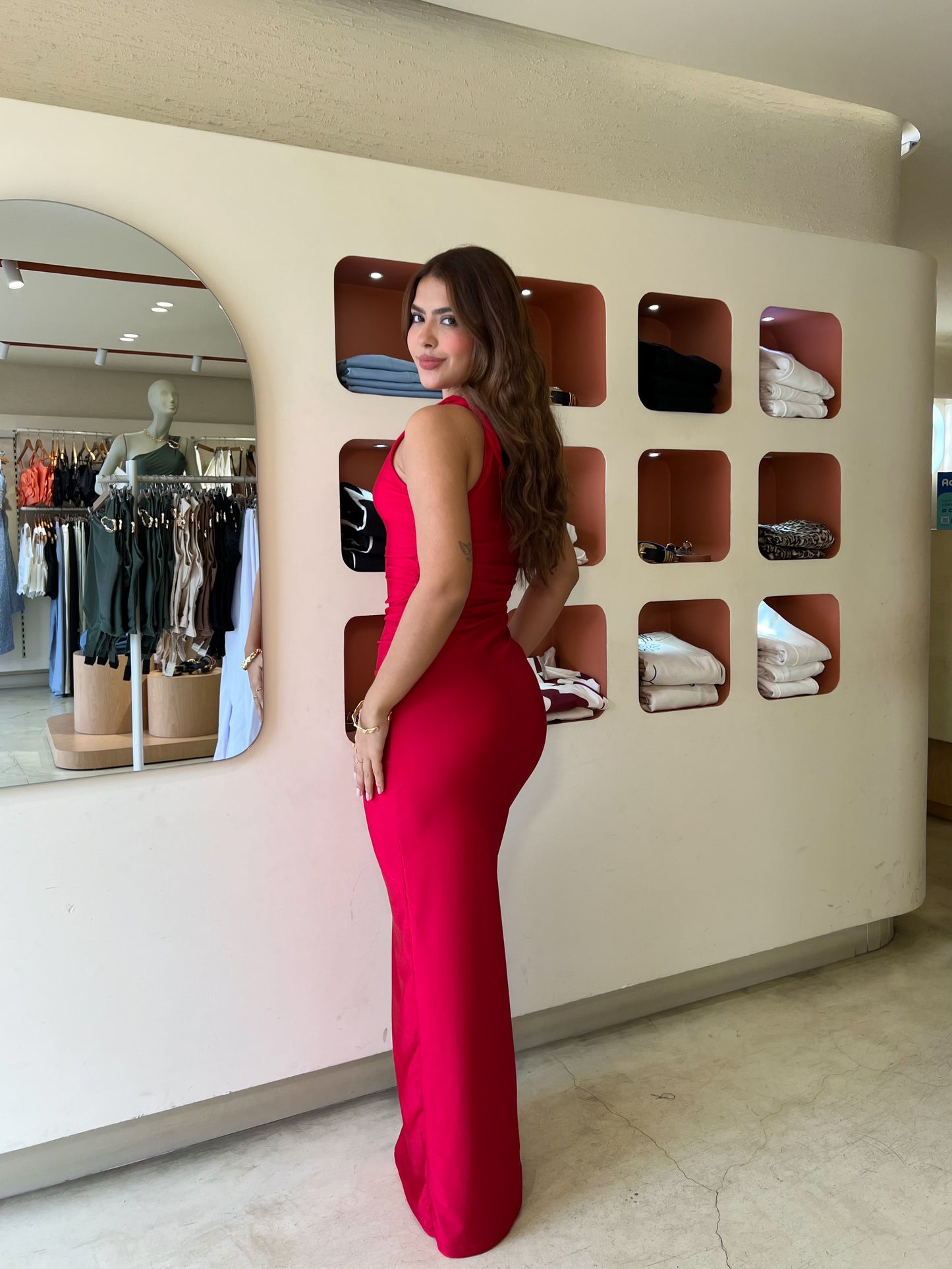 Vestido Esmeralda Rojo