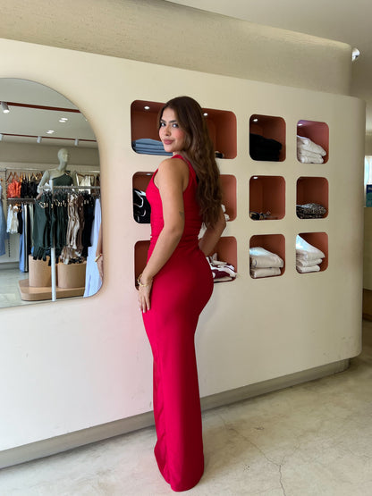 Vestido Esmeralda Rojo