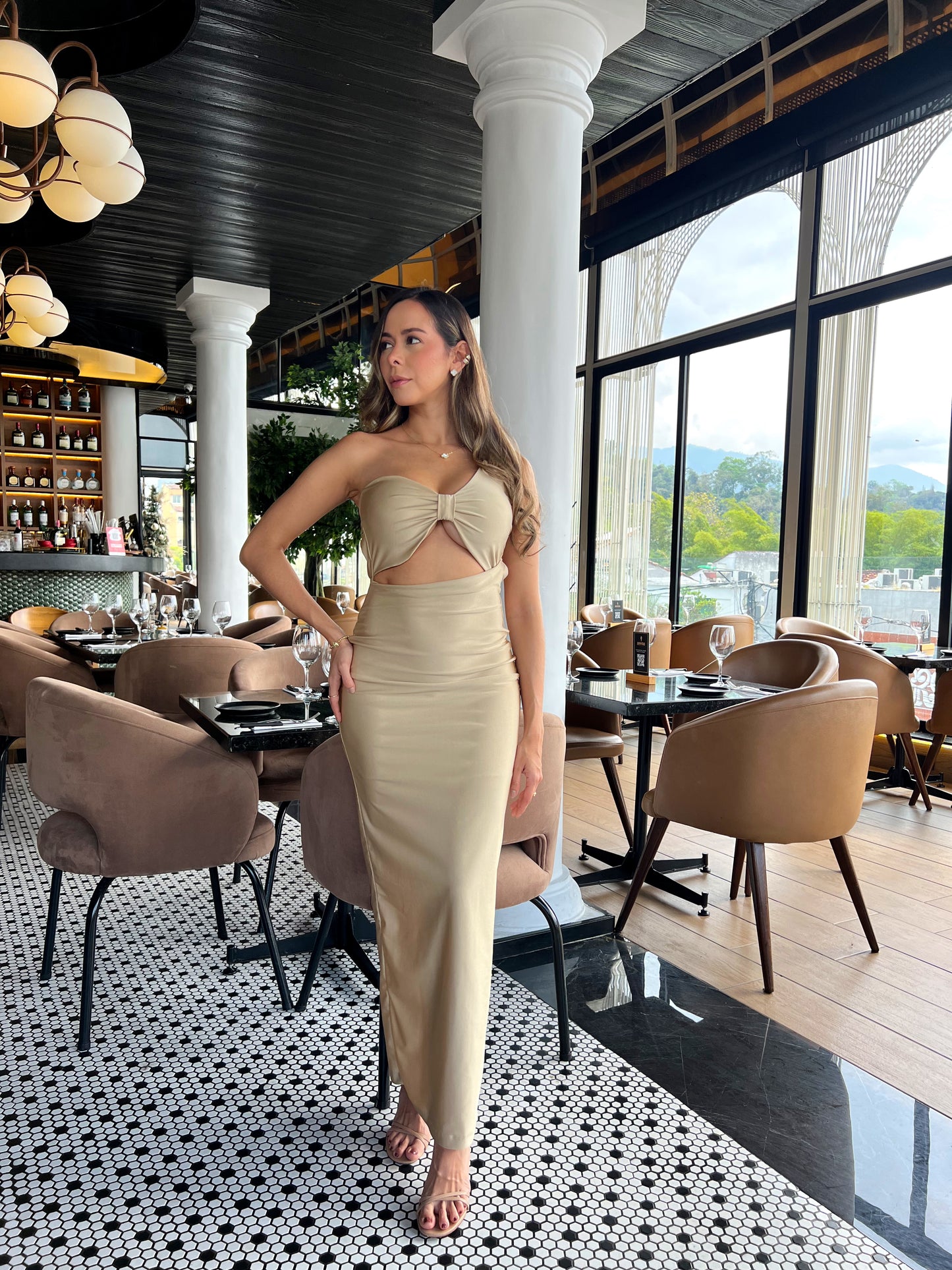 Vestido Berilo Dorado