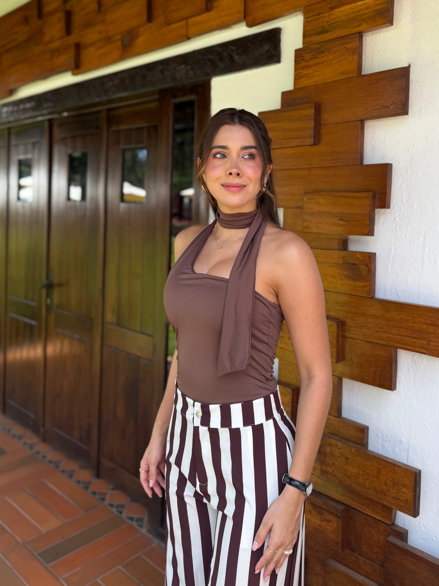 Blusa Cereza Café