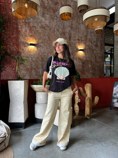 Camiseta London Negra Estampada