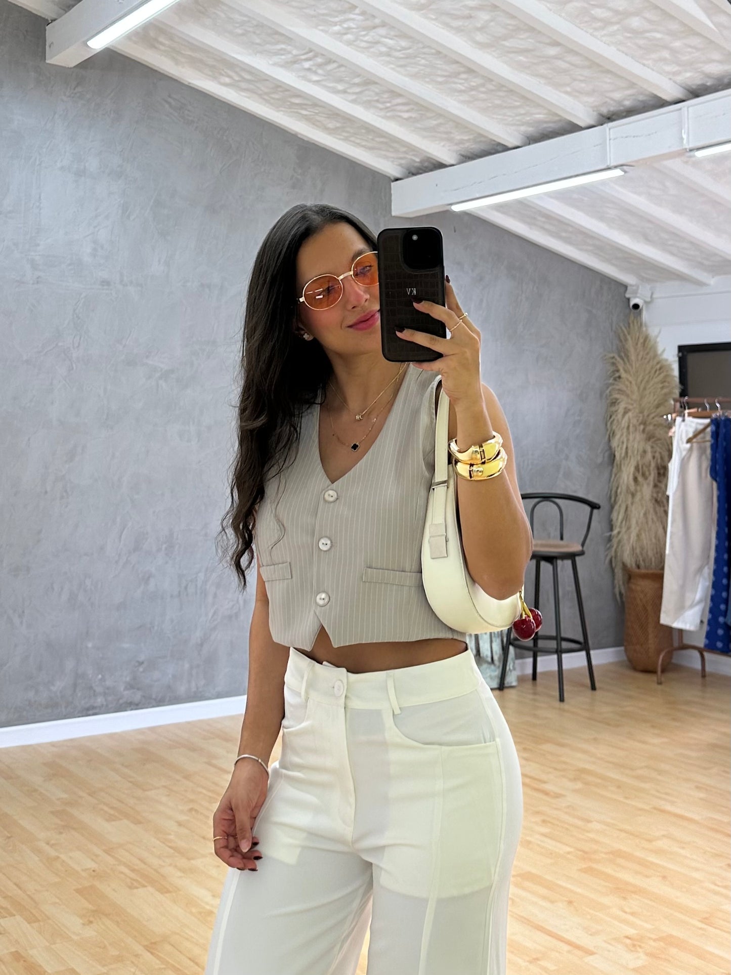 Chaleco Pandora Gris Claro