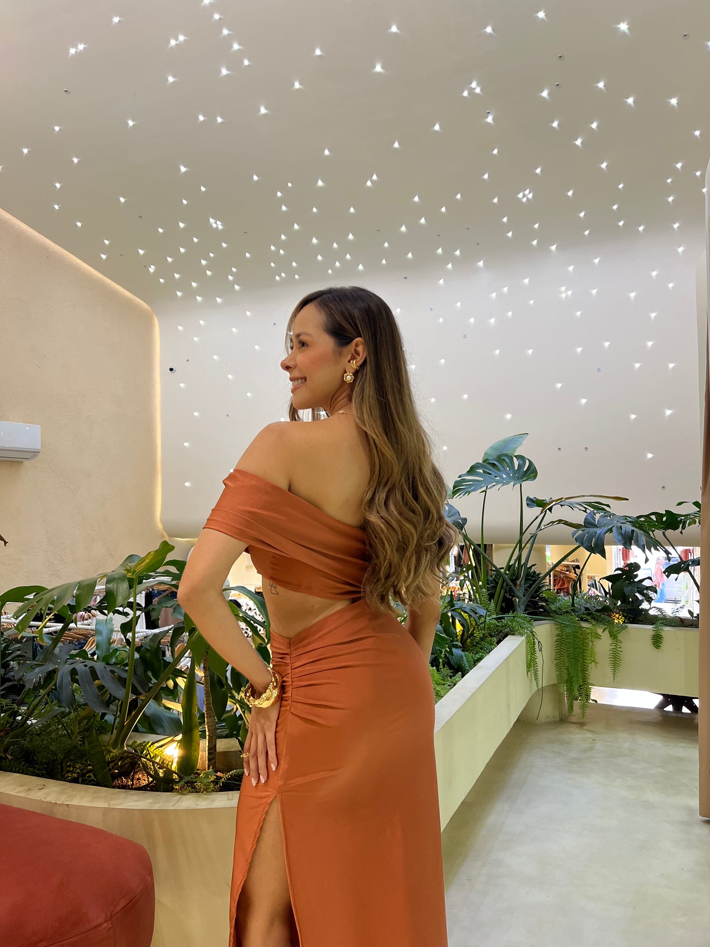 Vestido Ópalo Terracota