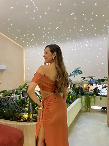 Vestido Ópalo Terracota