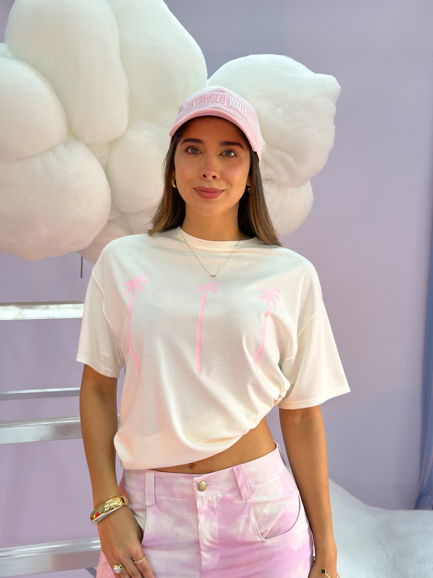 Camiseta Over Brisa Cálida Rosada