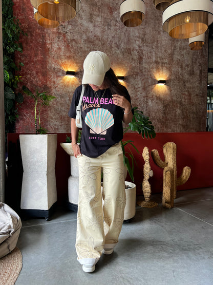 Camiseta London Negra Estampada