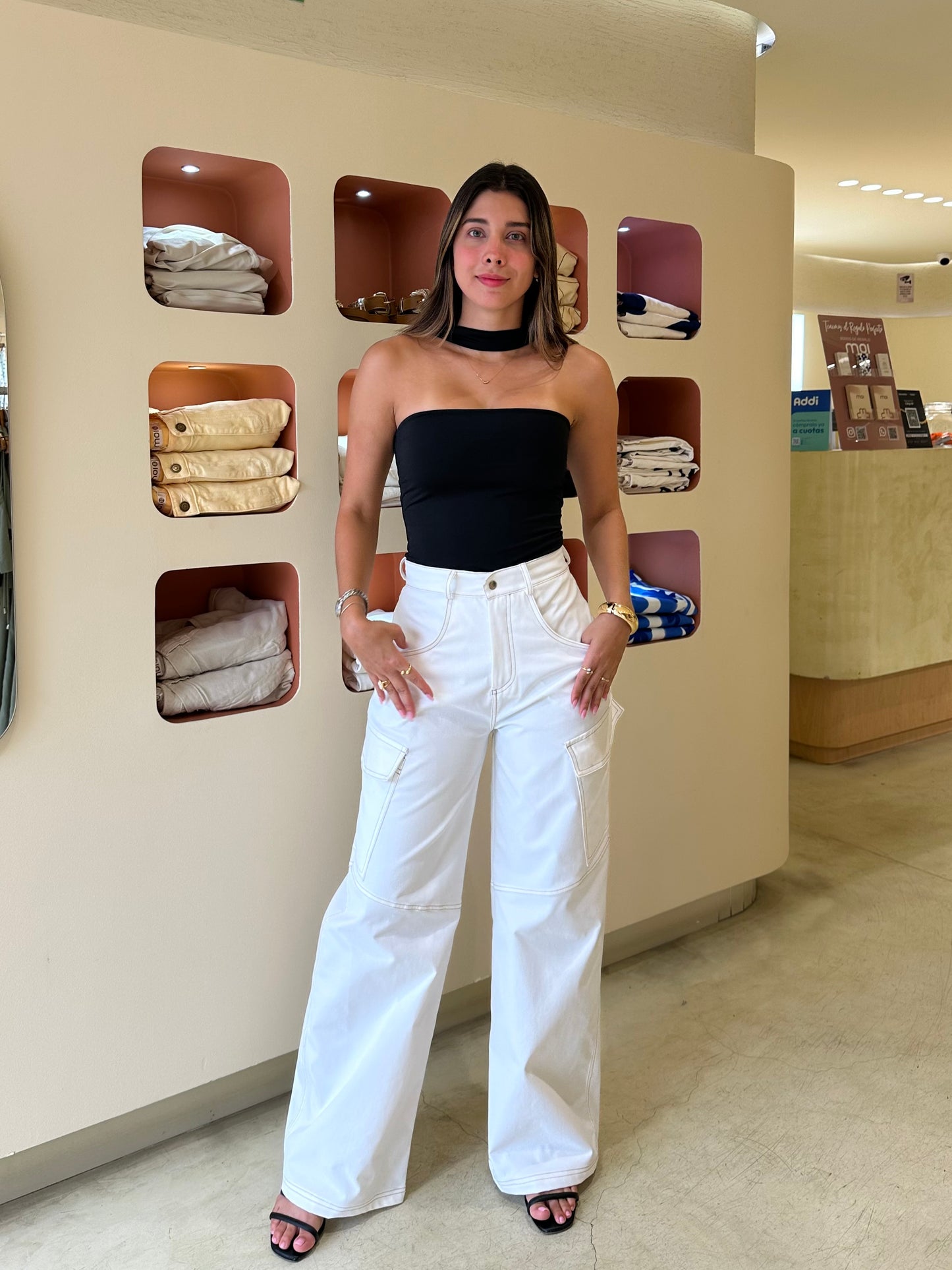 Pantalón Cargo Milán Blanco