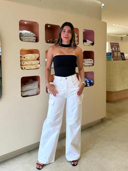 Pantalón Cargo Milán Blanco