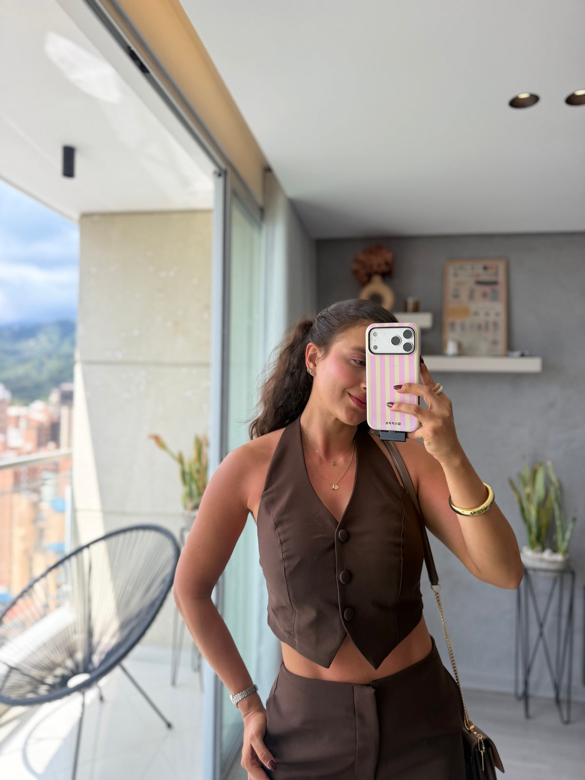 Blusa Prisma Café