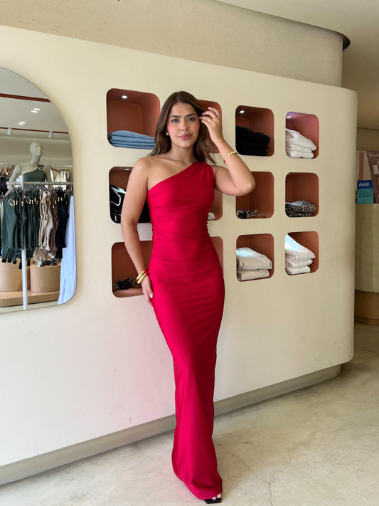 Vestido Esmeralda Rojo