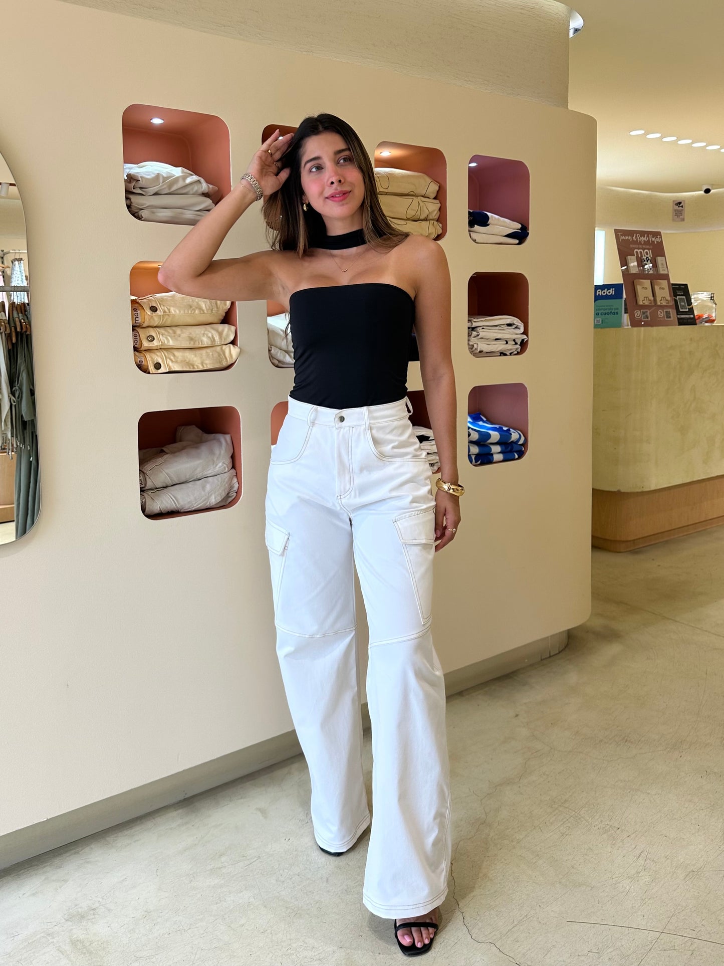 Pantalón Cargo Milán Blanco