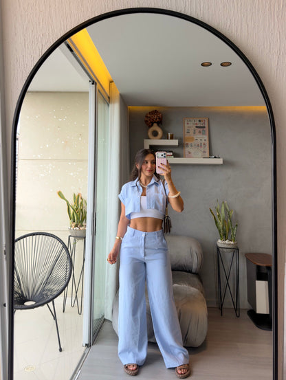 Pantalón Mónaco Celeste