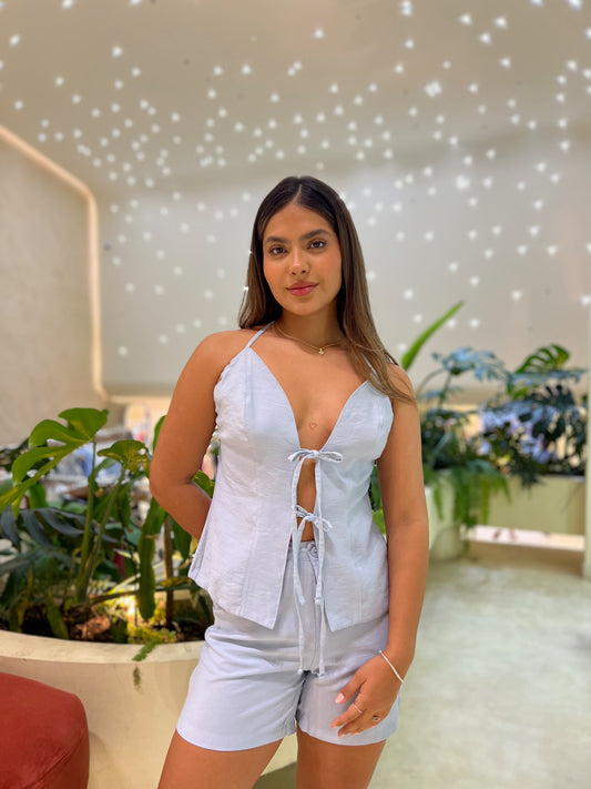 Blusa Caribe Celeste