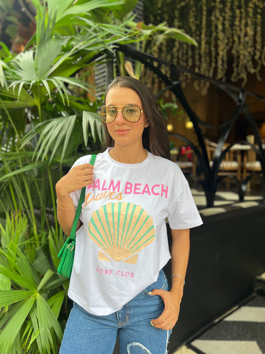 Camiseta London Blanca Estampada