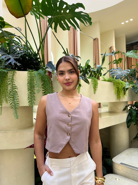 Chaleco Samy Taupe