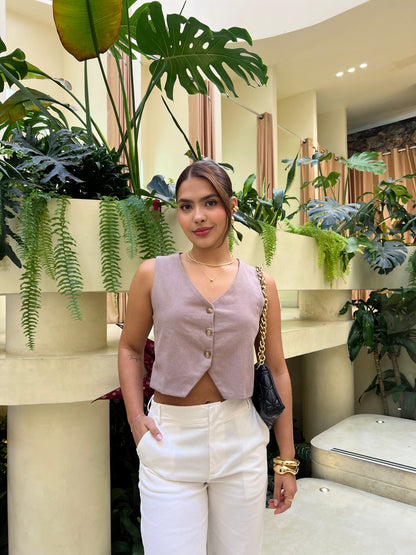 Chaleco Samy Taupe