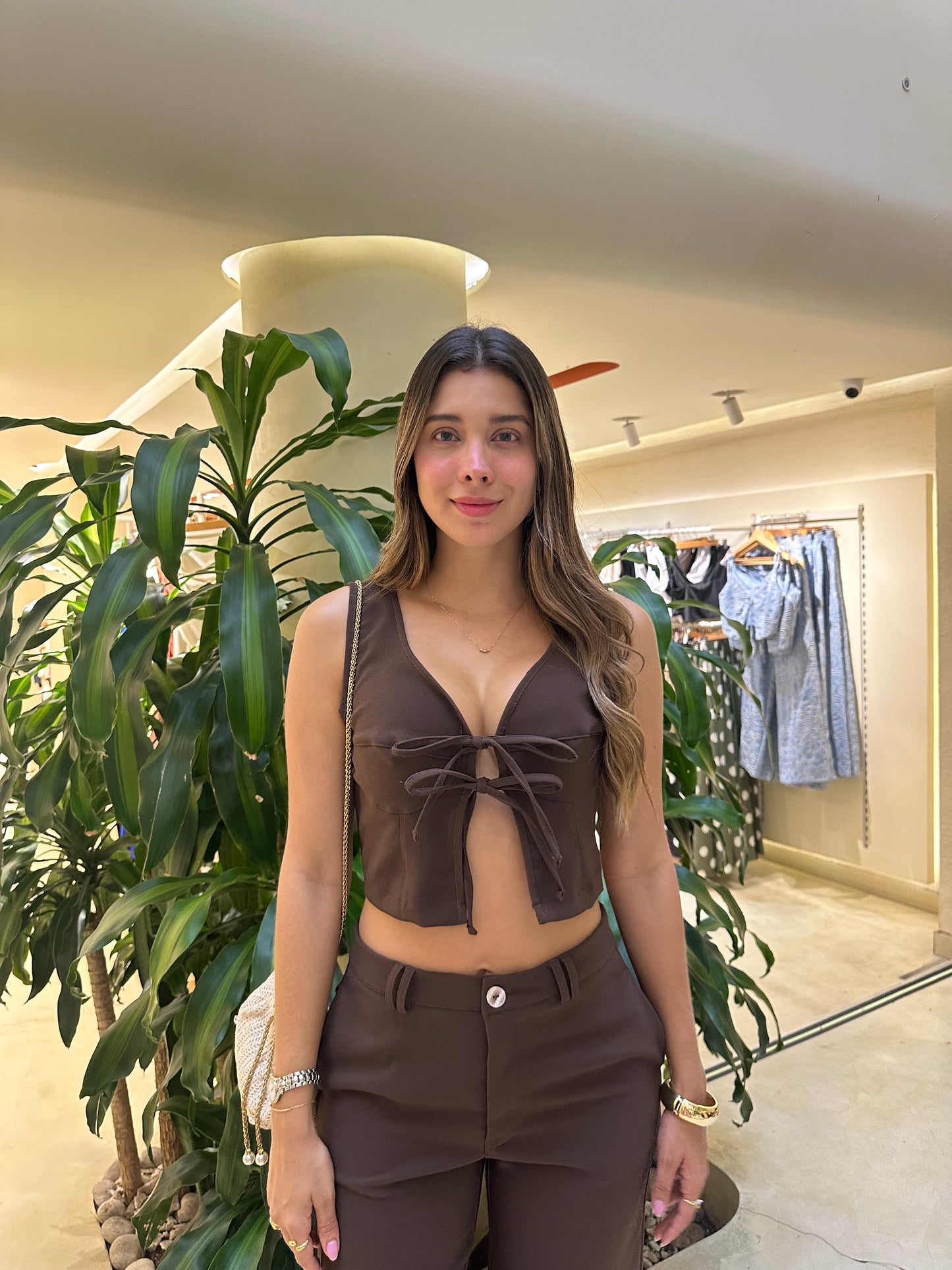 Blusa Palmira Café