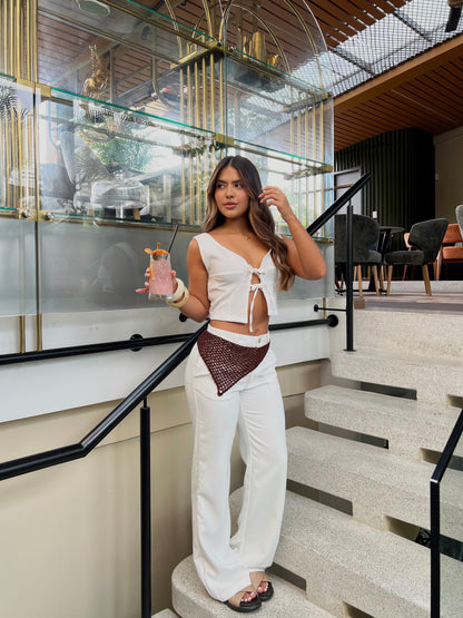 Pantalón Palmira Marfil