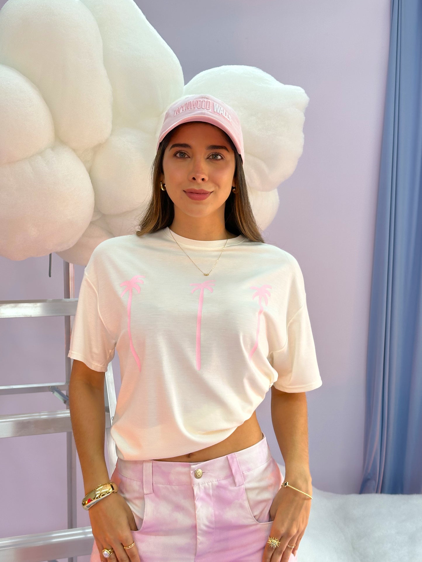 Camiseta Over Brisa Cálida Rosada