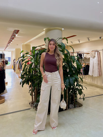 Pantalón Cargo Milán Beige