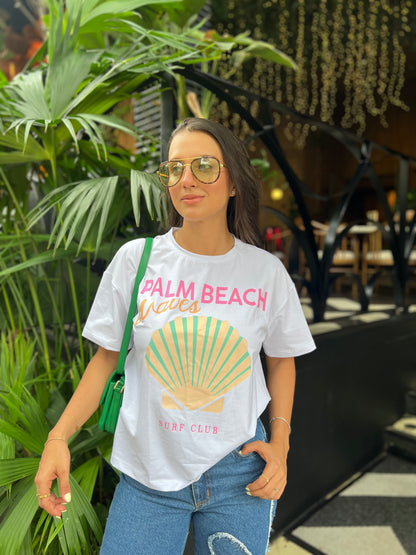 Camiseta London Blanca Estampada