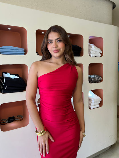 Vestido Esmeralda Rojo