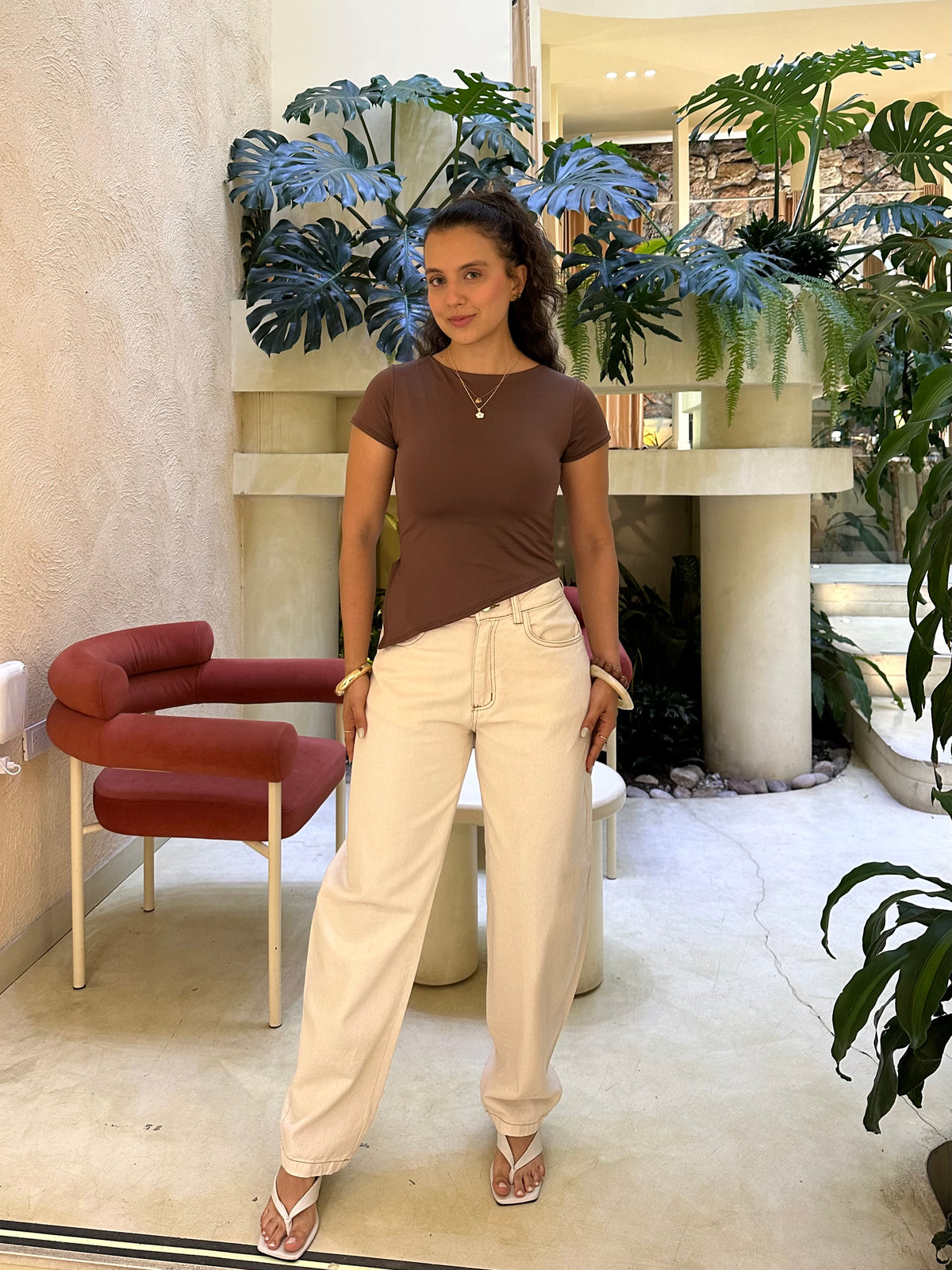 Blusa Alia Café