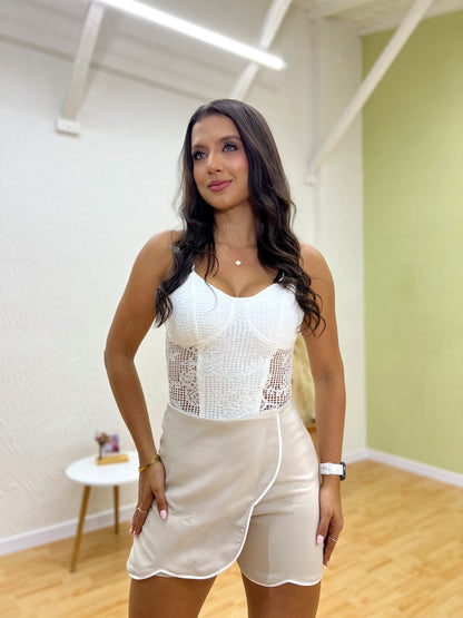 Falda Short Chicago Beige