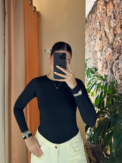 Body Violeta Negro